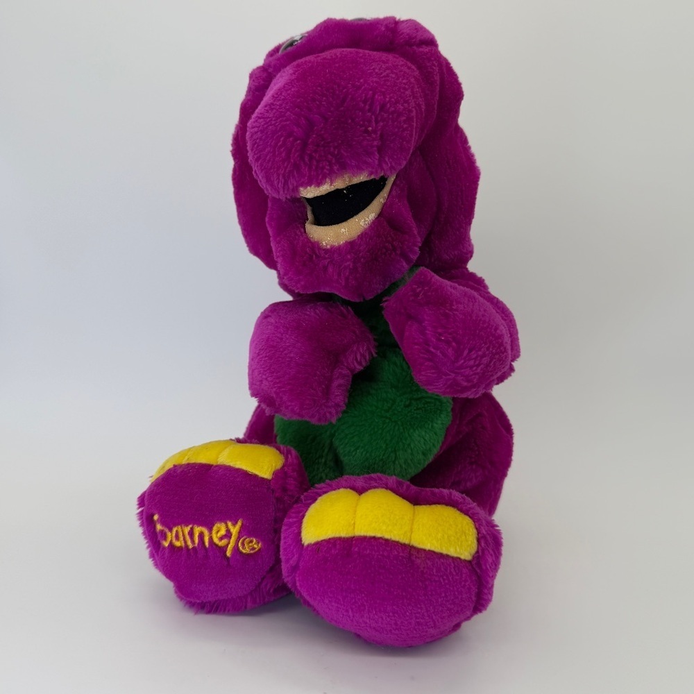 Vintage Barney The Dinosaur Plush Lyons Group Dakin 1992 Purple Stuffed Toy 14”